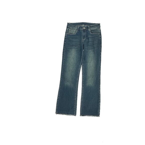 Unbranded Bootcut Raw Hem Women's size S Small Dark Wash Blue Denim jeans - Picture 1 of 4